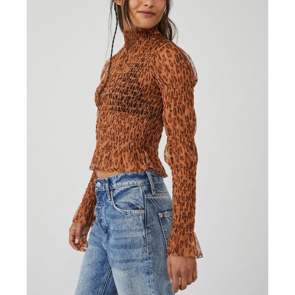 🎉LAST CHANCE🎉 FREE PEOPLE Hello There Top / Leopard Combo - Picture 6 of 9